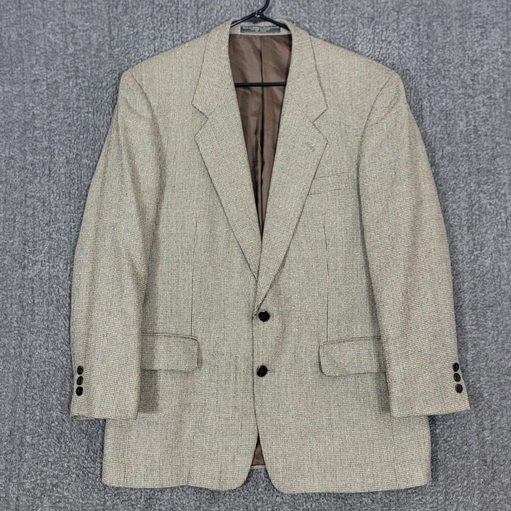 Antonio Parillo Blazer Mens 40R Brown Silk & Wool Nailshead Sport Coat Jacket